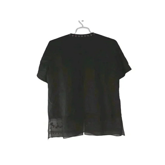 Positive Attitude Women's Blouse-Size 16 Petite-Floral Embroidery-Button Front - Picture 2 of 13